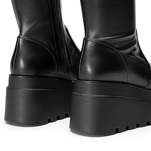 Amazon.com | DREAM PAIRS Women's Knee High Boots Wedge